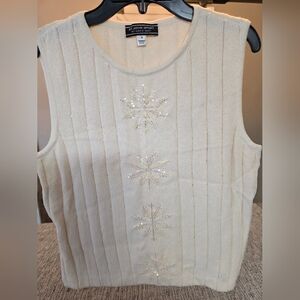 St. John Sport by Marie Gray Cream Knit Top